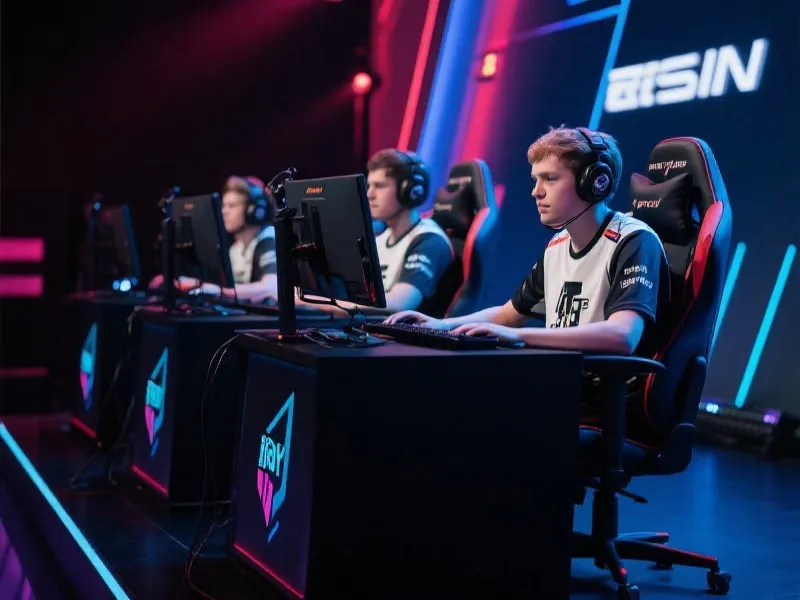 电竞选手比赛现场