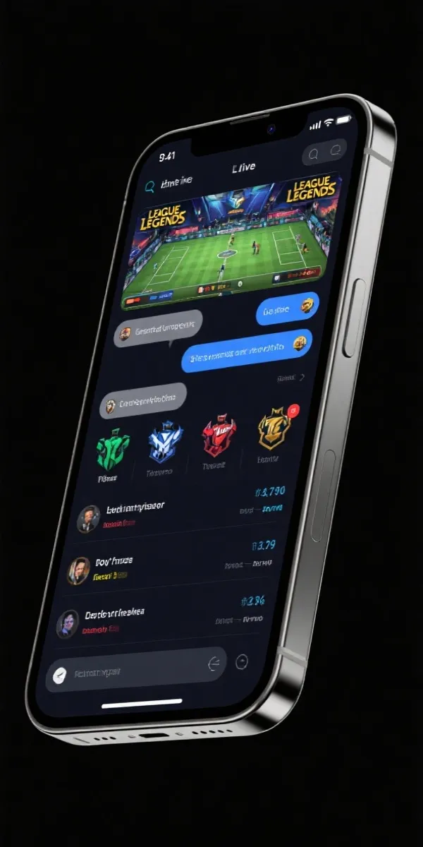 英雄联盟直播App界面展示